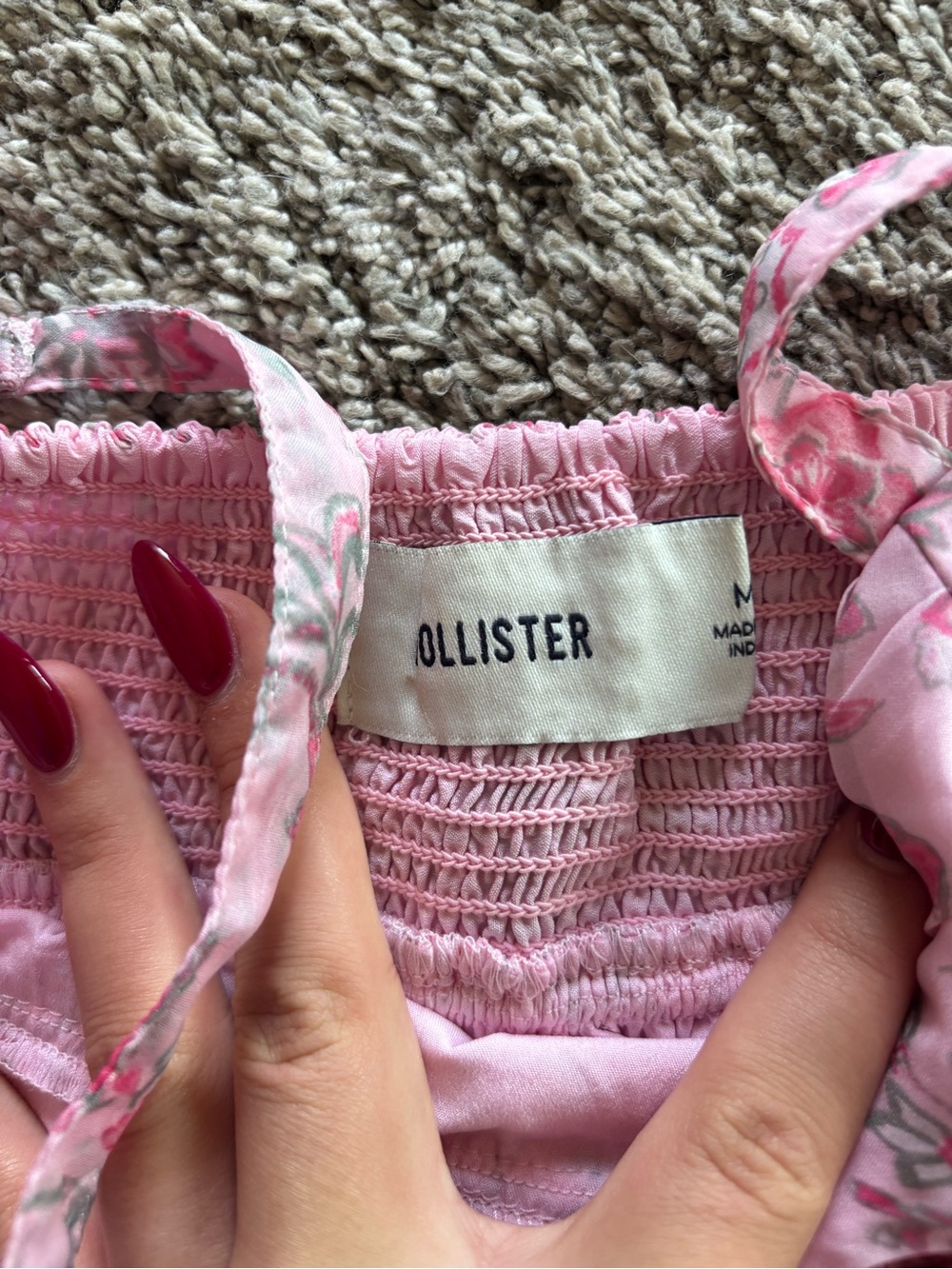 Hollister Co. Pink Floral Spaghetti Strap Camisole Top - Picture 3 of 3